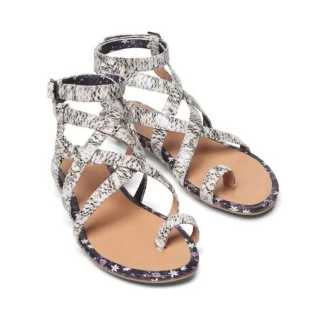 CAbi Snakeskin Gladiator Sandals